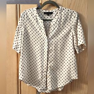 Women's White & Black Blouse
